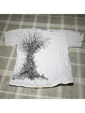 Element Men's White and Grey Tshirt